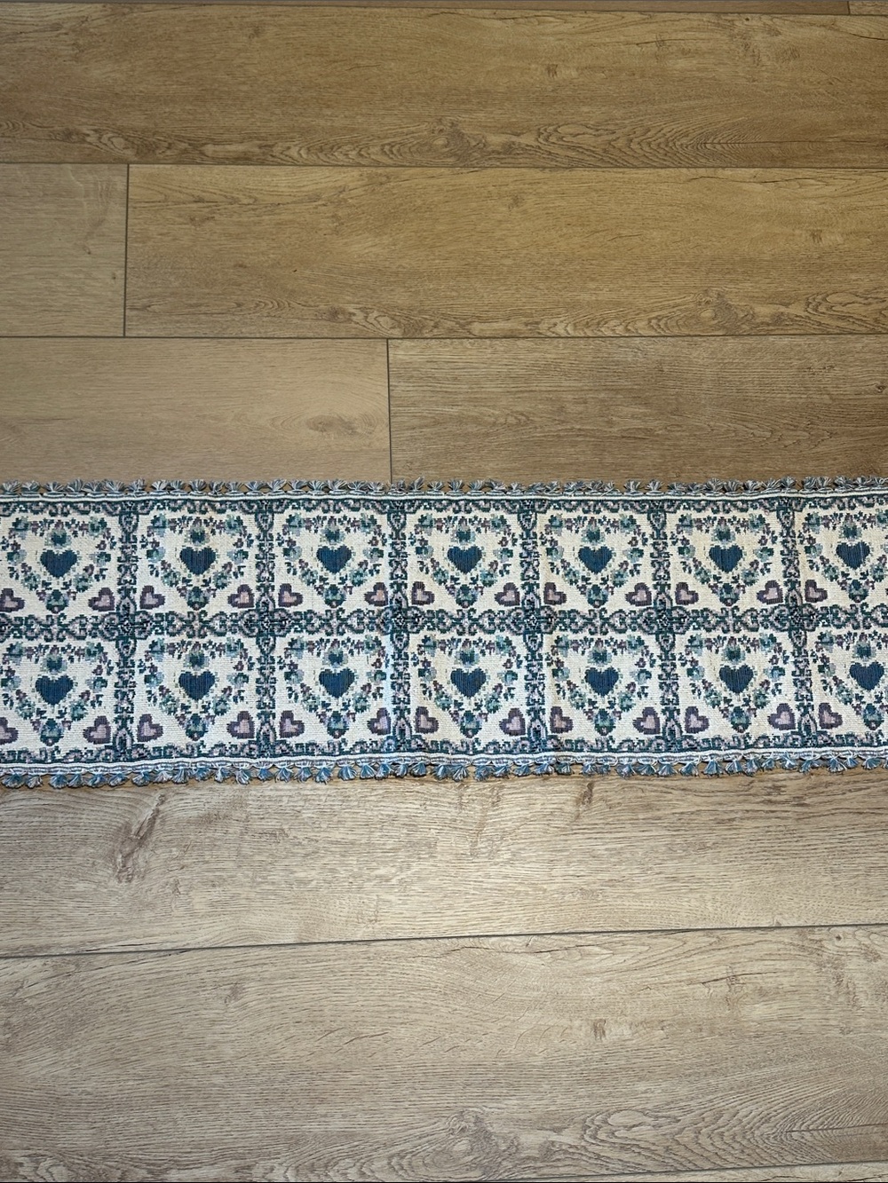 Blue Hearts Table Runner